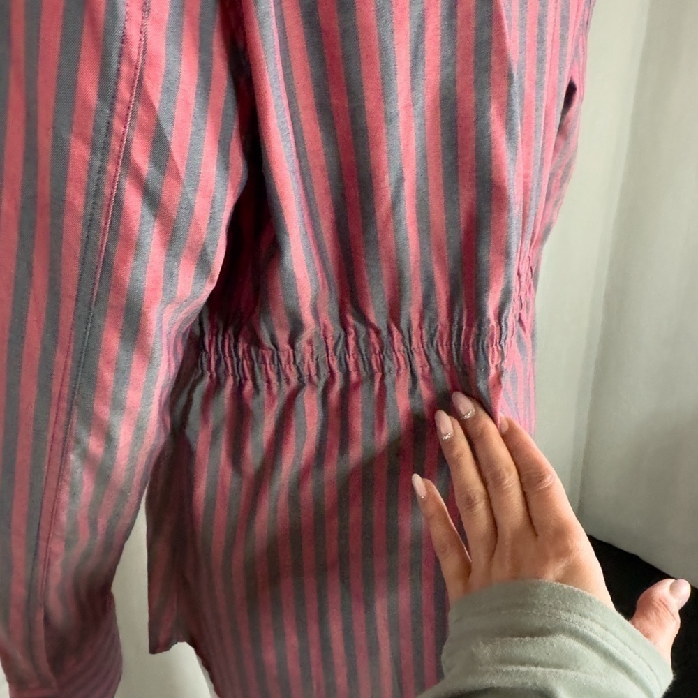 CABI Regatta Shacket Striped Button Down Blouse - Picture 12 of 16